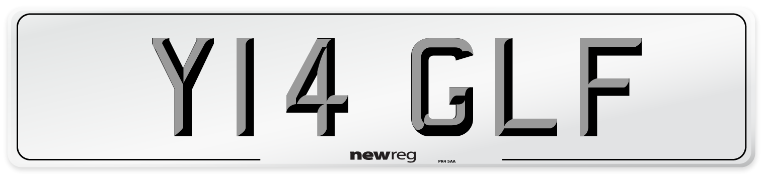 Y14 GLF Number Plate from New Reg